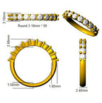 18ct Yellow Gold Round Lab Grown Diamond Ring 2