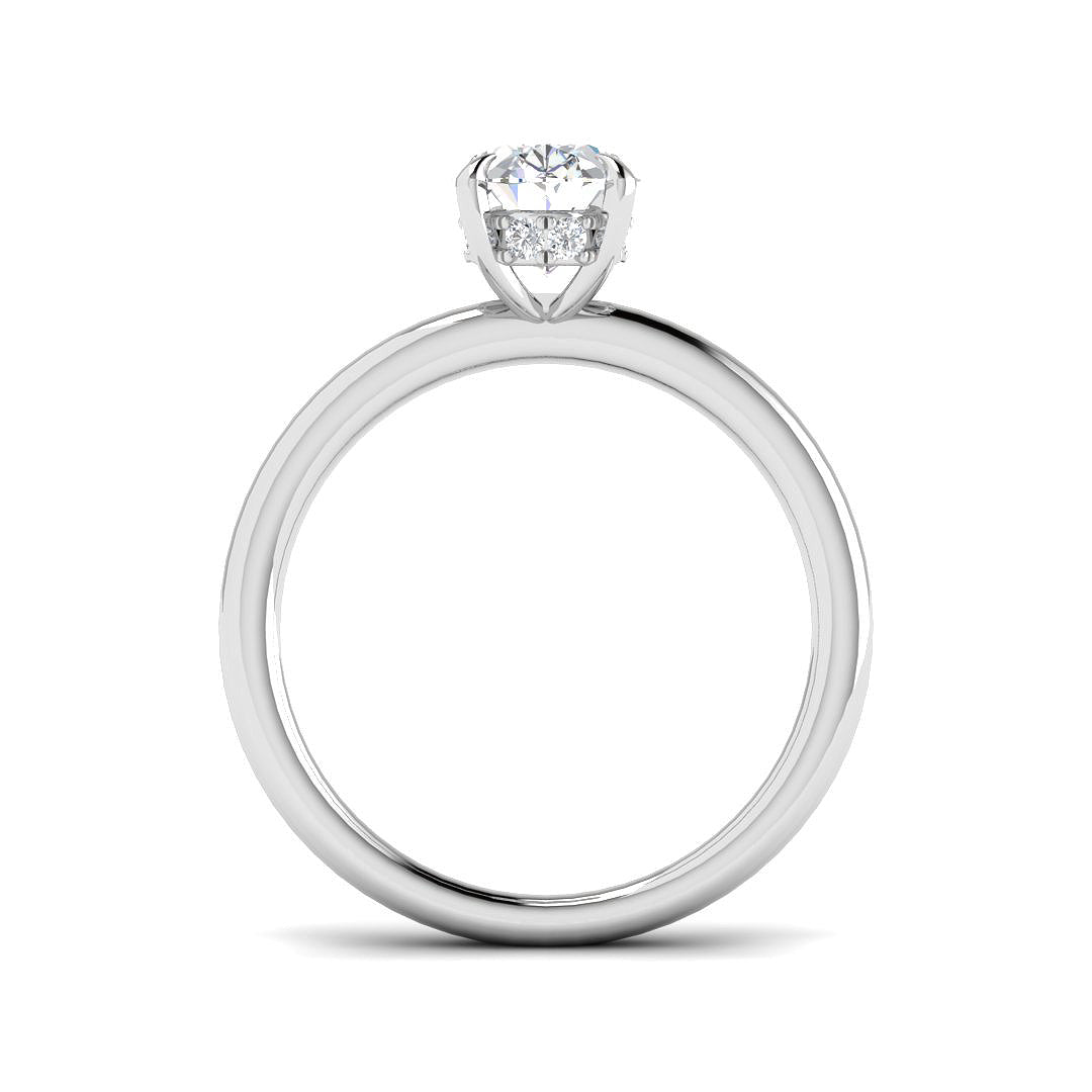 Platinum Oval Diamond Ring 2