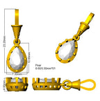 9ct Yellow Gold Pear Lab Grown Diamond Pendant 2