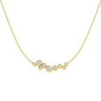 9ct Yellow Gold Round Lab Grown Diamond Necklace 1