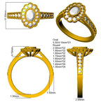 9ct Yellow Gold Oval Diamond Ring 3