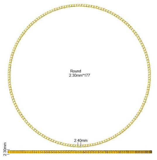 9ct White Gold Round Lab Grown Diamond Necklace 2