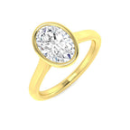 9ct Yellow Gold Oval Lab Grown Diamond Ring 1