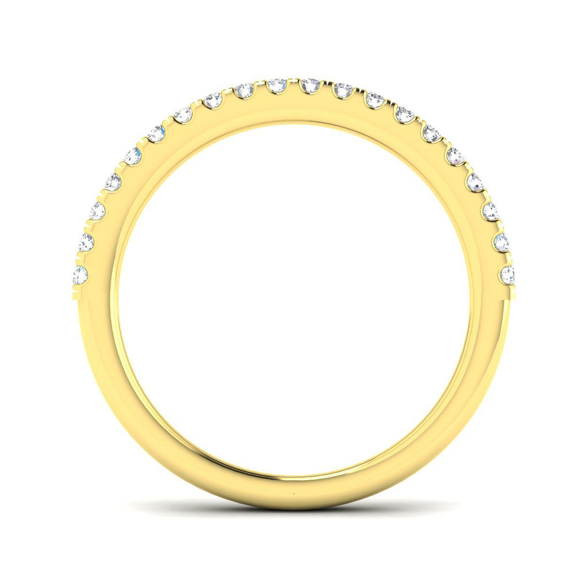 18ct Yellow Gold Round Lab Grown Diamond Ring 2