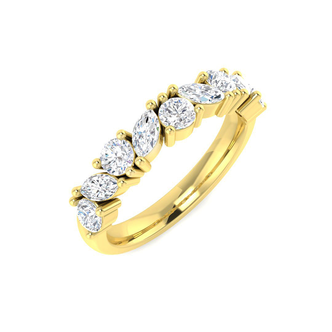 9ct Yellow Gold Marquise Lab Grown Diamond Ring 1