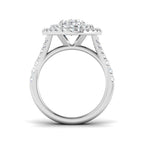 Platinum Oval Lab Grown Diamond Ring 2