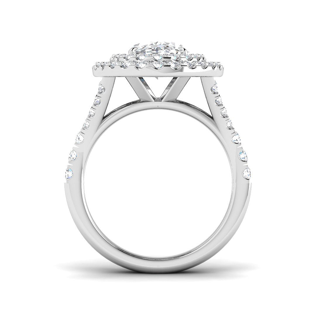 Platinum Oval Lab Grown Diamond Ring 2