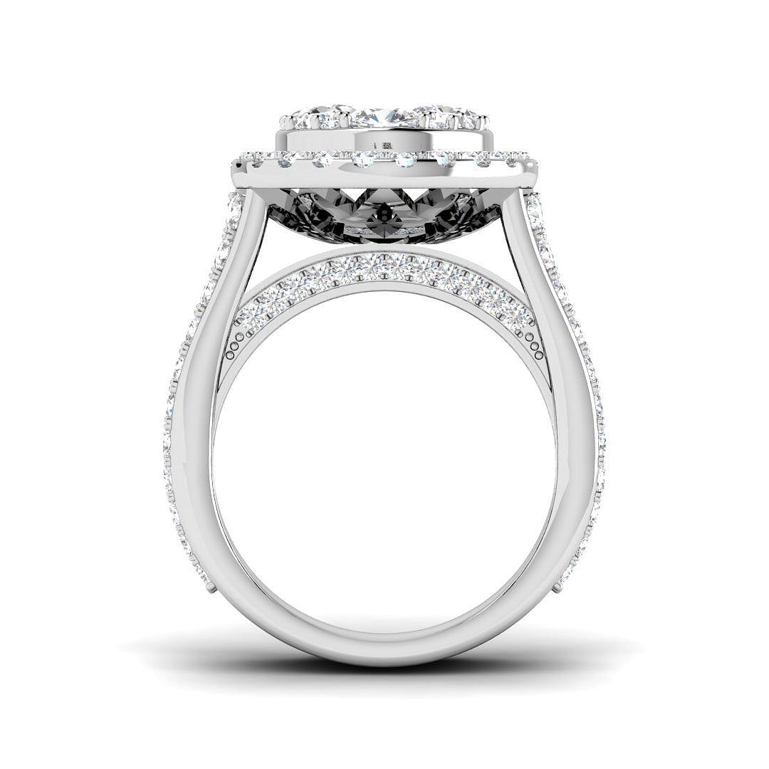 9ct White Gold Round Lab Grown Diamond Ring 2
