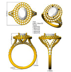 9ct Yellow Gold Oval Lab Grown Diamond Ring 3