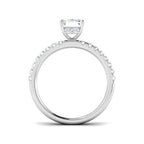 18ct White Gold Emerald Cut Lab Grown Diamond Ring 2