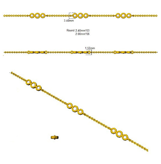 9ct Yellow Gold Round Lab Grown Diamond Bracelet 2