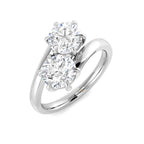 9ct White Gold Round Lab Grown Diamond Ring 1