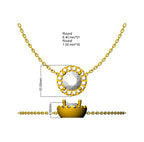 9ct Yellow Gold Round Lab Grown Diamond Necklace 2