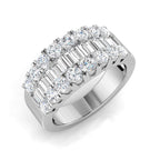9ct White Gold Baguette Lab Grown Diamond Ring 1