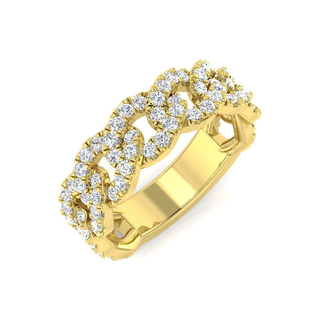 9ct Yellow Gold Round Lab Grown Diamond Ring 1
