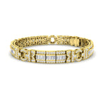 9ct Yellow Gold Baguette Lab Grown Diamond Bracelet 1