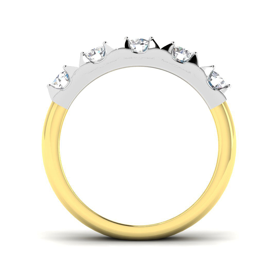 18ct Two Tone Round Diamond Ring 2