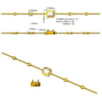 9ct Yellow Gold Emerald Cut Lab Grown Diamond Bracelet 2