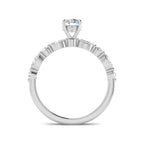 9ct White Gold Marquise Lab Grown Diamond Ring 2