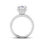 9ct White Gold Oval Lab Grown Diamond Ring 2