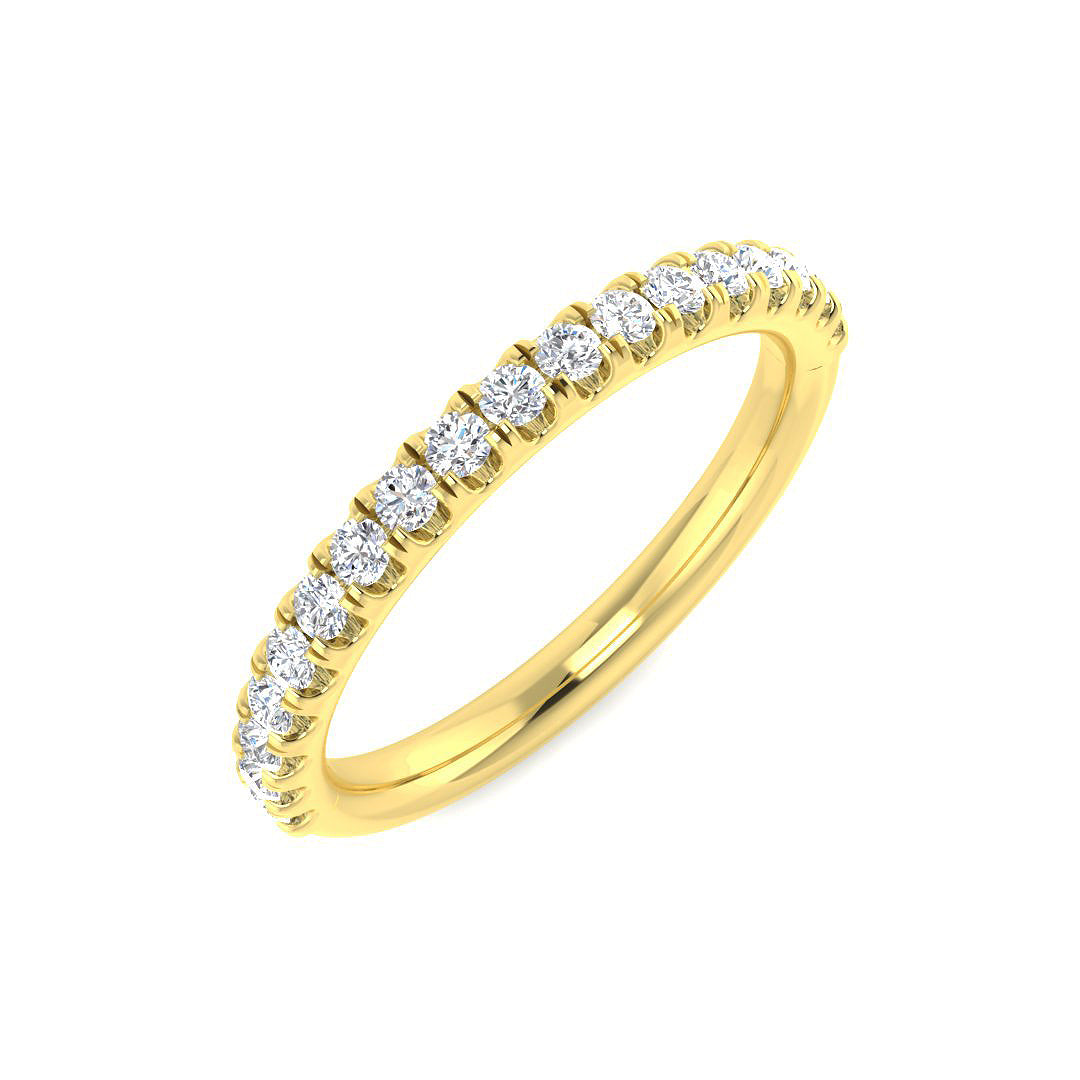 9ct Yellow Gold Round Diamond Ring 1