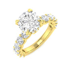 9ct Yellow Gold Round Lab Grown Diamond Ring 1
