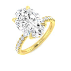 9ct Yellow Gold Oval Lab Grown Diamond Ring 1