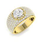 9ct Yellow Gold Round Lab Grown Diamond Ring 1
