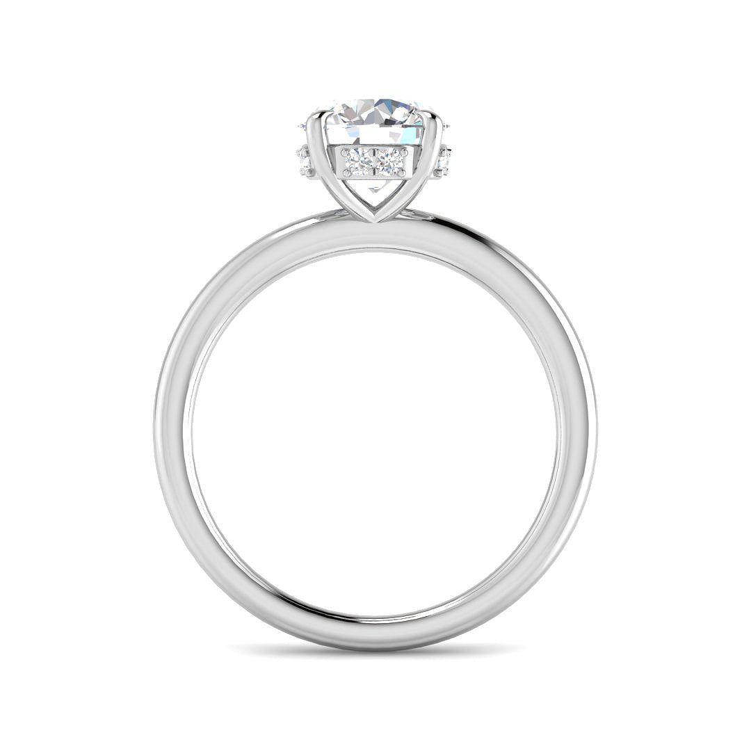 9ct White Gold Round Lab Grown Diamond Ring 2