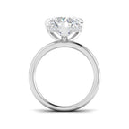 9ct White Gold Heart Lab Grown Diamond Ring 2