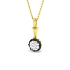 9ct Yellow Gold Round Lab Grown Diamond Pendant 1
