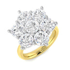 9ct Two Tone Round Lab Grown Diamond Ring 1