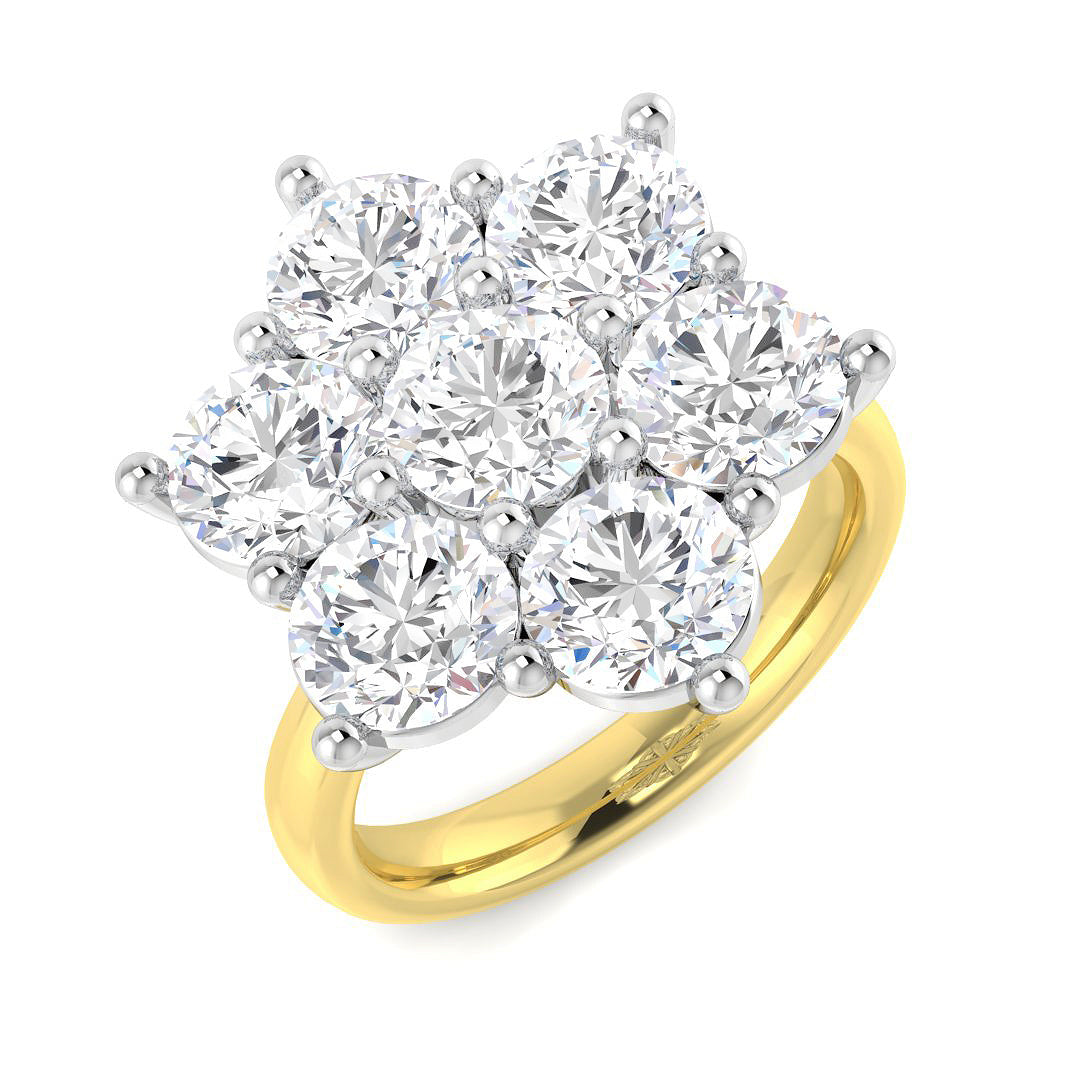9ct Two Tone Round Lab Grown Diamond Ring 1