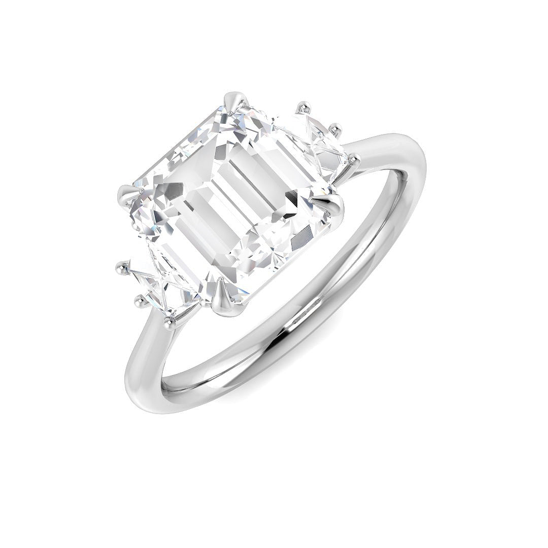 9ct White Gold Cadillac Lab Grown Diamond Ring 1