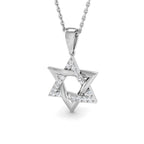 9ct White Gold Round Lab Grown Diamond Pendant 1