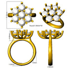 9ct Two Tone Round Lab Grown Diamond Ring 3