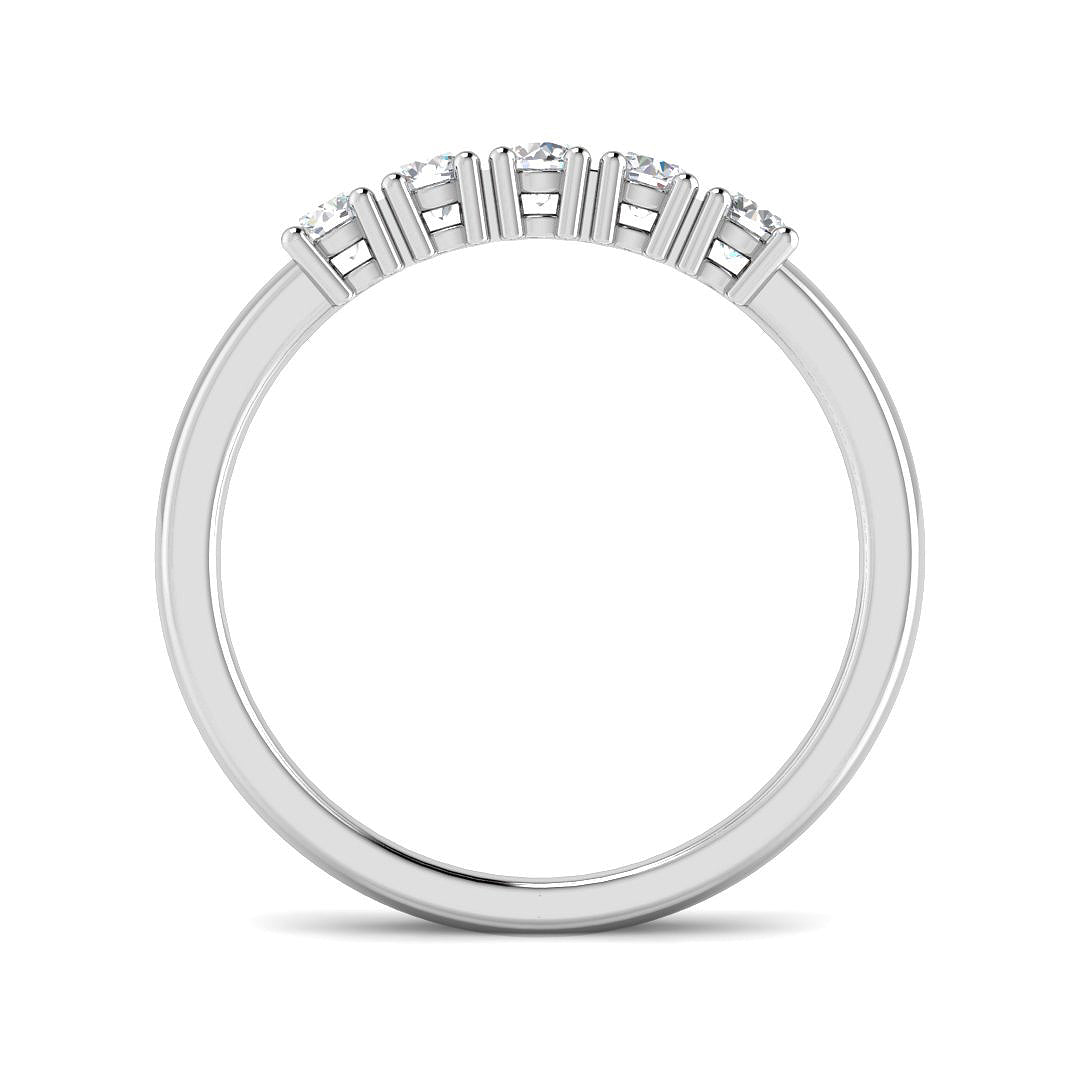 9ct White Gold Round Diamond Ring 2