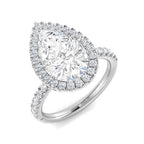 Platinum Pear Lab Grown Diamond Ring 1