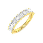 9ct Yellow Gold Emerald Cut Lab Grown Diamond Ring 1