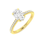 18ct Yellow Gold Oval Lab Grown Diamond Ring 1