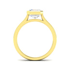 9ct Yellow Gold Asscher Cut Lab Grown Diamond Ring 2