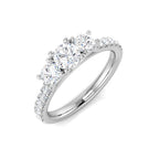Platinum Round Lab Grown Diamond Ring 1
