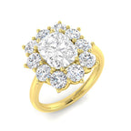 9ct Yellow Gold Cushion Cvd Old Cut Ring 1