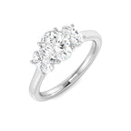 9ct White Gold Oval Lab Grown Diamond Ring 1