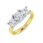 9ct Yellow Gold Round Lab Grown Diamond Ring 1