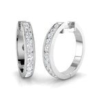 9ct White Gold Round Lab Grown Diamond Earrings 1