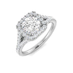 Platinum Round Lab Grown Diamond Ring 1