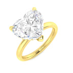9ct Yellow Gold Heart Lab Grown Diamond Ring 1