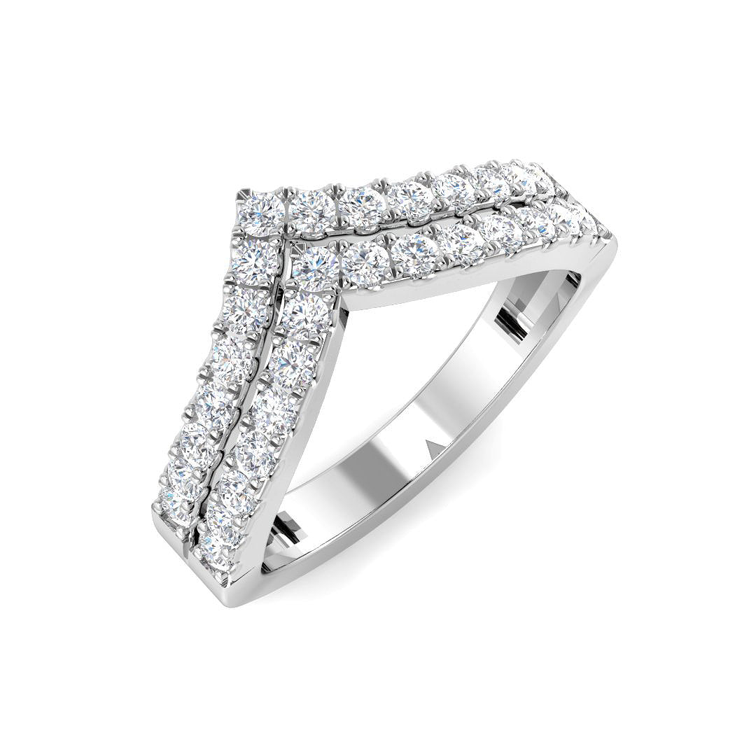 9ct White Gold Round Lab Grown Diamond Ring 1
