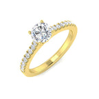 18ct Yellow Gold Round Lab Grown Diamond Ring 1